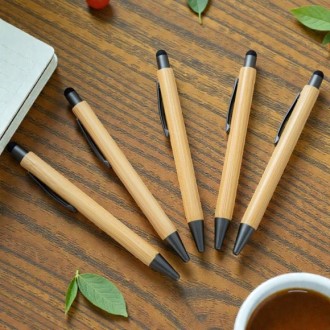 친환경 대나무 터치펜 앤 볼펜 2in1 친환경 대나무 터치펜 앤 볼펜 2in1