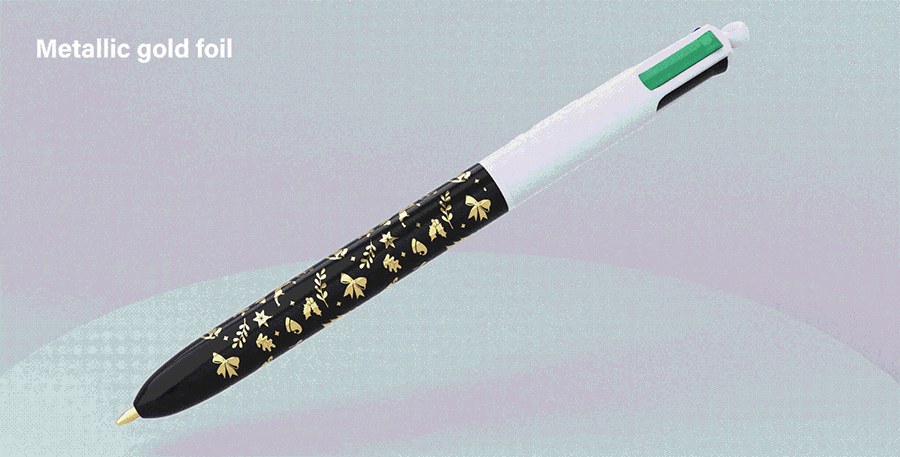 프랑스 볼펜 BIC® 4 Colours® 금박 은박 360도 인쇄 Metal Foil 상세 이미지