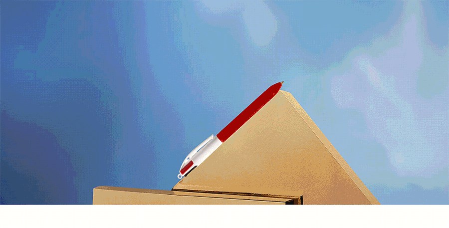 프랑스 볼펜 BIC® 4 Colours® 금박 은박 360도 인쇄 Metal Foil 상세 이미지