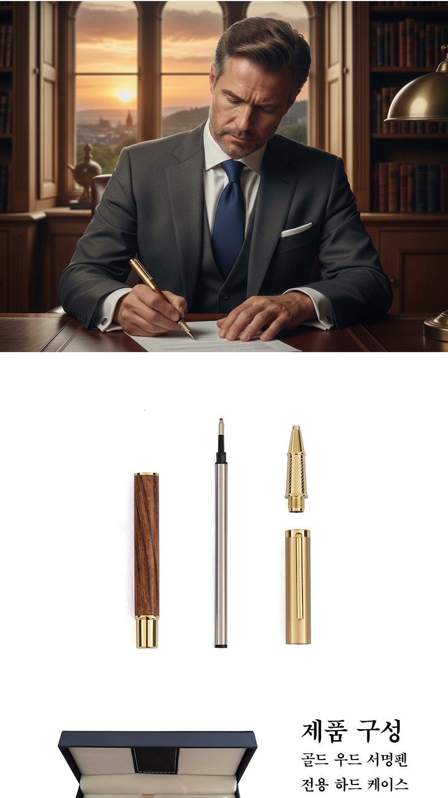 스타피아 헤리티지 골드 우드서명펜 Heritage Gold Limited 상세 이미지