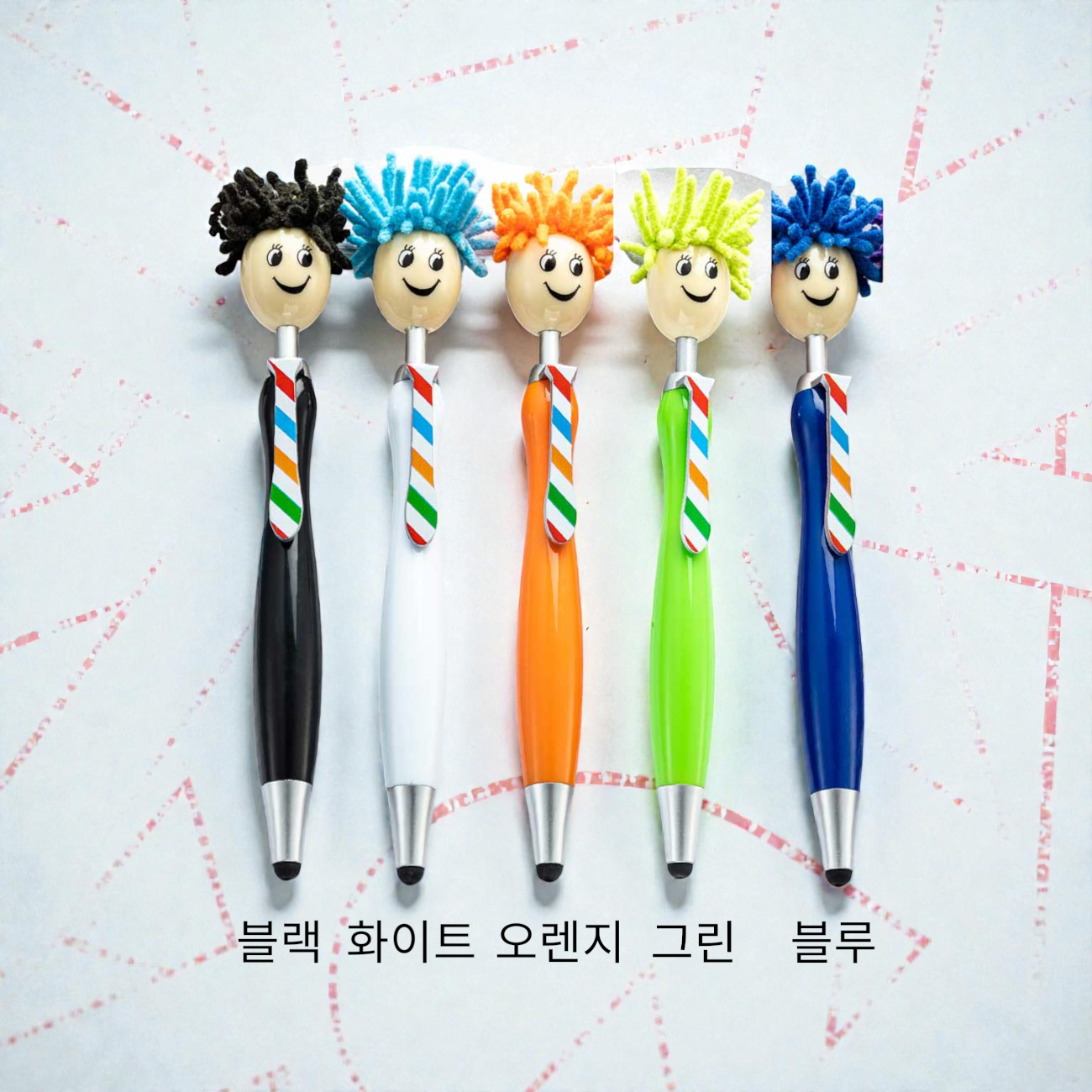 뽀글머리 스크린 터치 볼펜 // 색상선택 상세 이미지