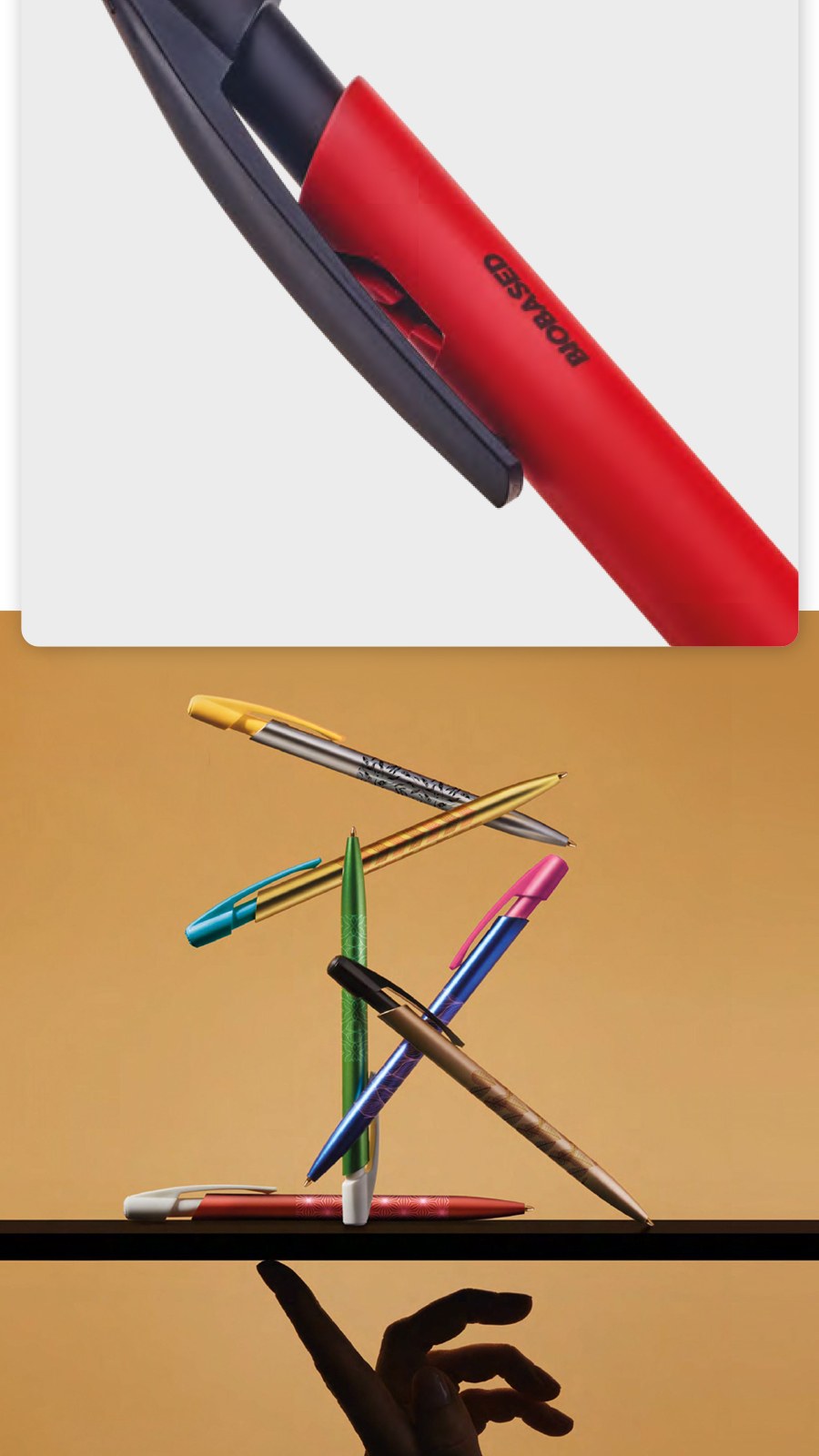 BIC® MEDIA 리사이클 플라스틱 360도 칼라인쇄 볼펜 상세 이미지